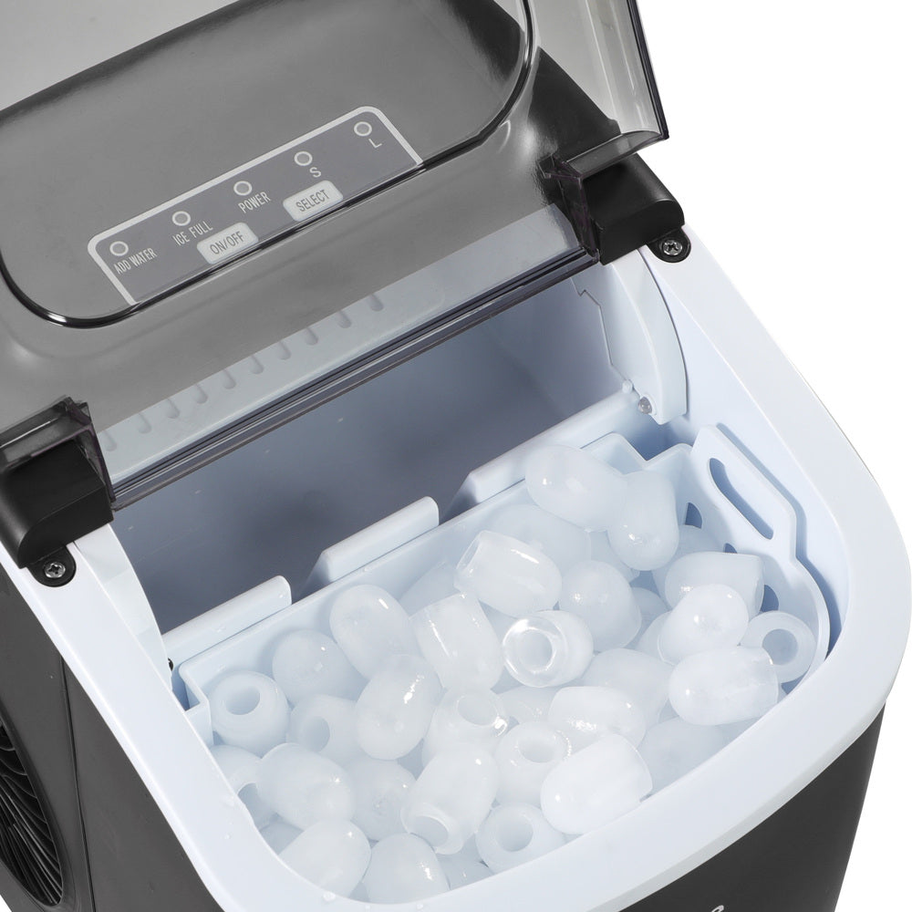 Portable Ice Maker Machine Ice Cube Tray 12kg Black/Grey/Red