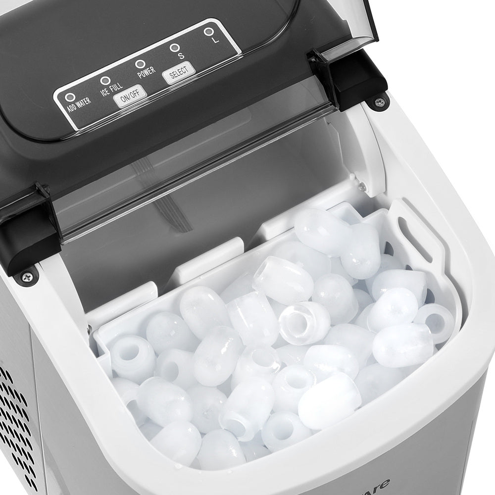 Portable Ice Maker with Ice Cube Scoop 12kg Stainless