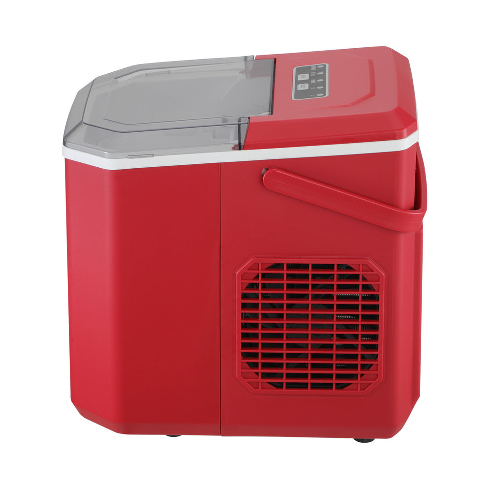 Portable Ice Maker Machine Ice Cube Tray 12kg Black/Grey/Red