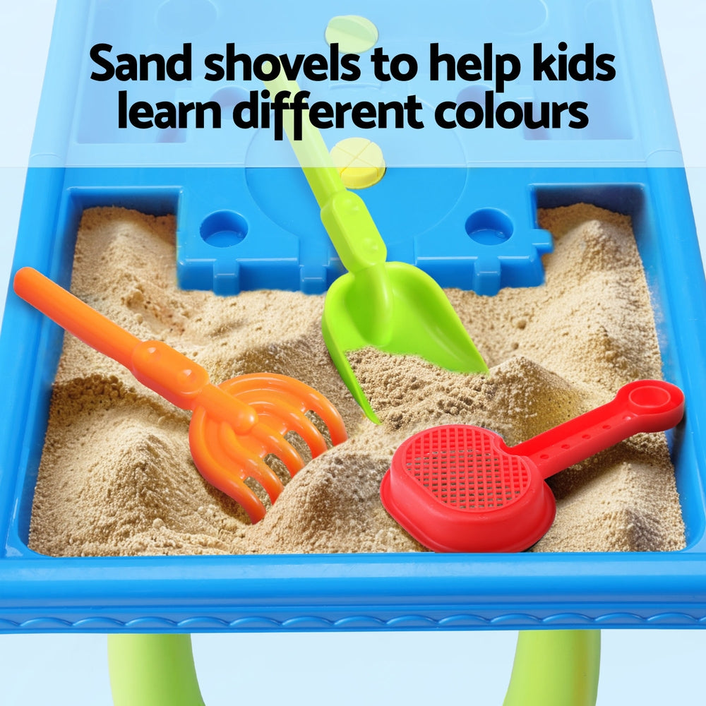 Kids Sand and Water Table Windmill Shovel Outdoor Sandpit Toys Beach Play