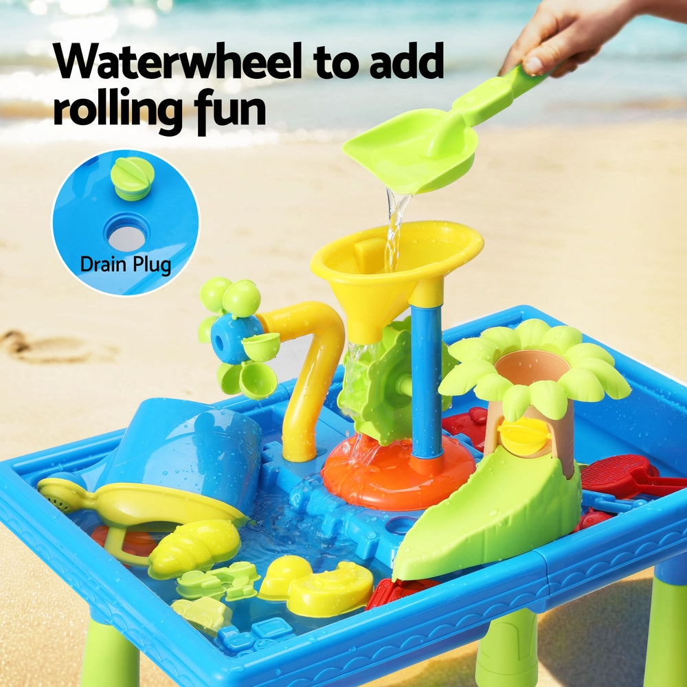 Kids Sand and Water Table Windmill Shovel Outdoor Sandpit Toys Beach Play