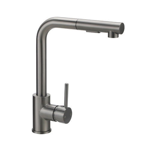 Kitchen Mixer Tap Pull Out Faucet Swivel 2 Modes Grey