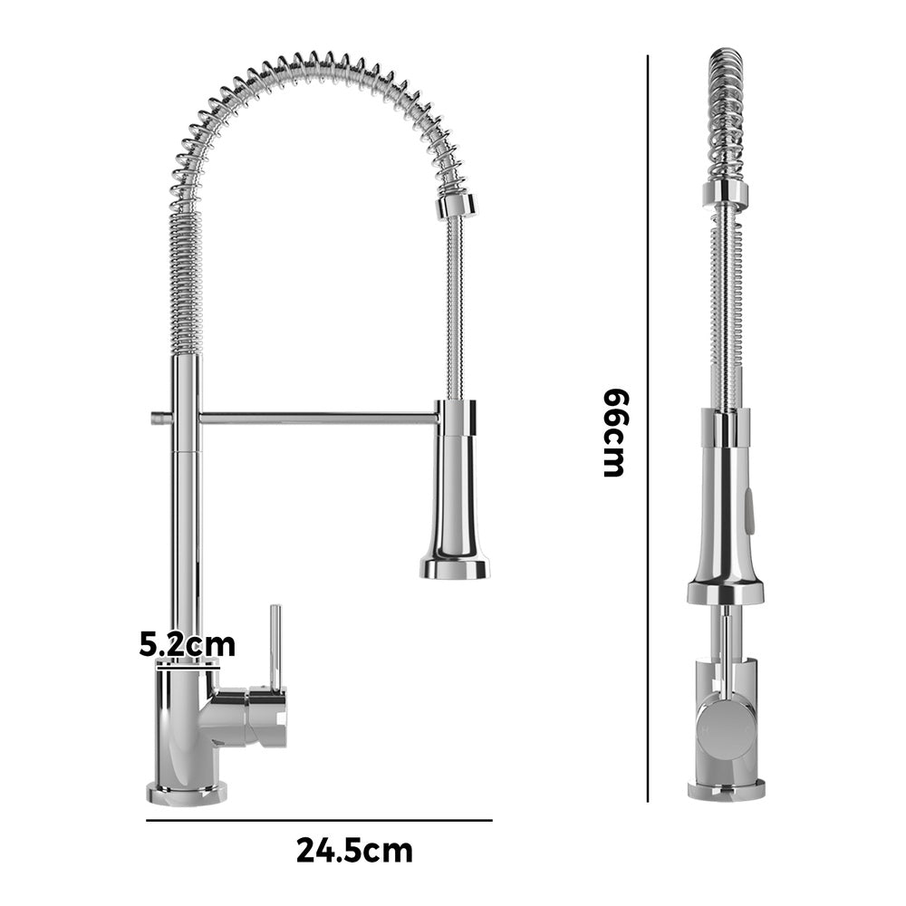 Kitchen Mixer Tap Pull Out Sink Faucet Basin Swivel 2 Modes WELS Chrome