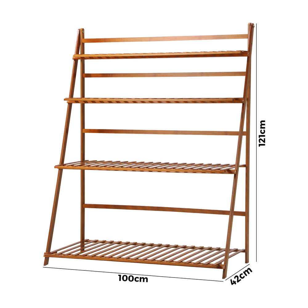 Plant Shelf Rack Display Stand 4-tier Indoor Outdoor