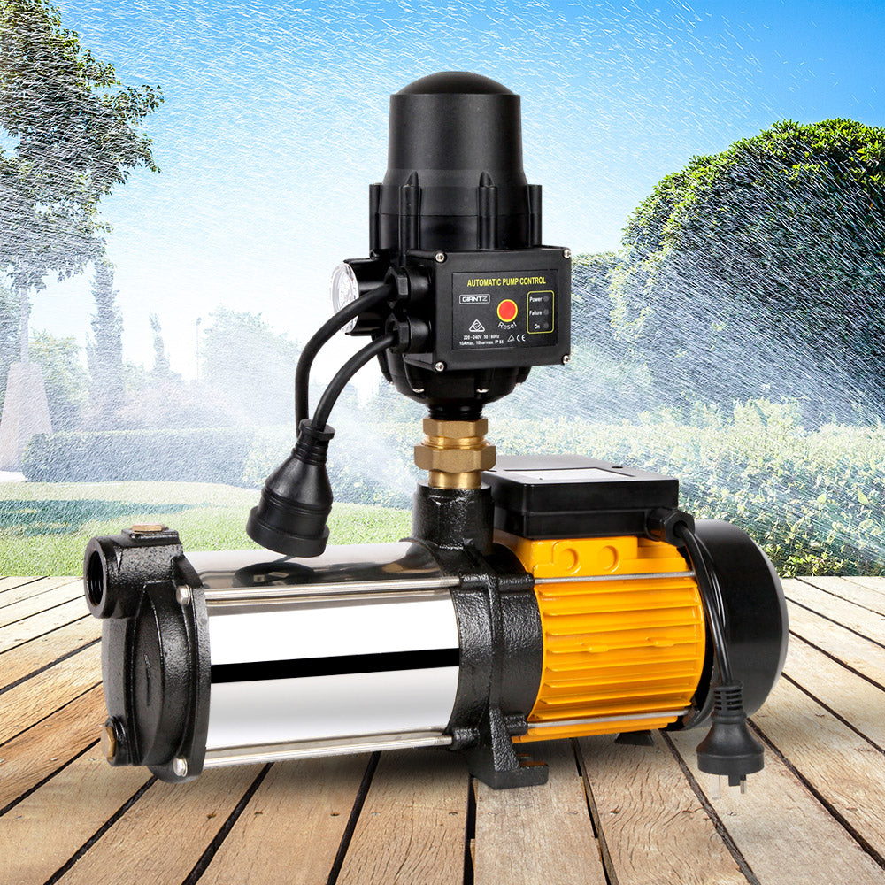 Garden Water Pump High Pressure 2000W Multi Stage Tank Black