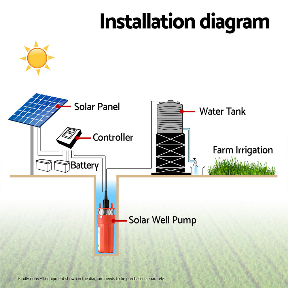 Durable Submersible Solar Water Pump - 24V