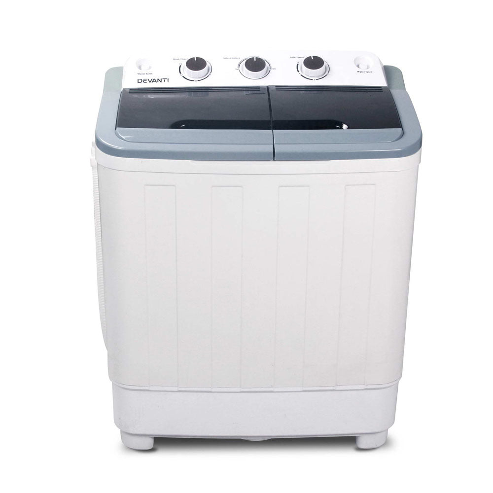 Portable Washing Machine Twin Tub 5Kg White