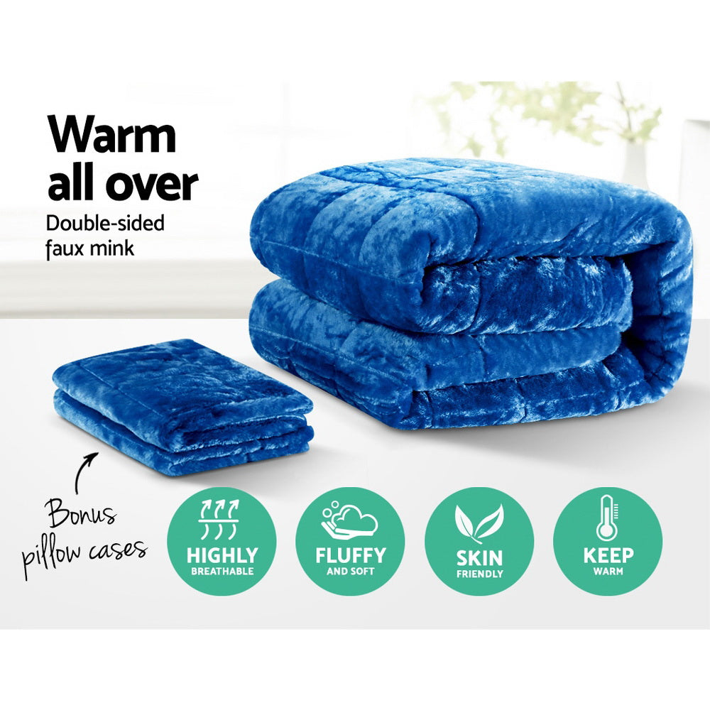 Mink Quilt Blue King