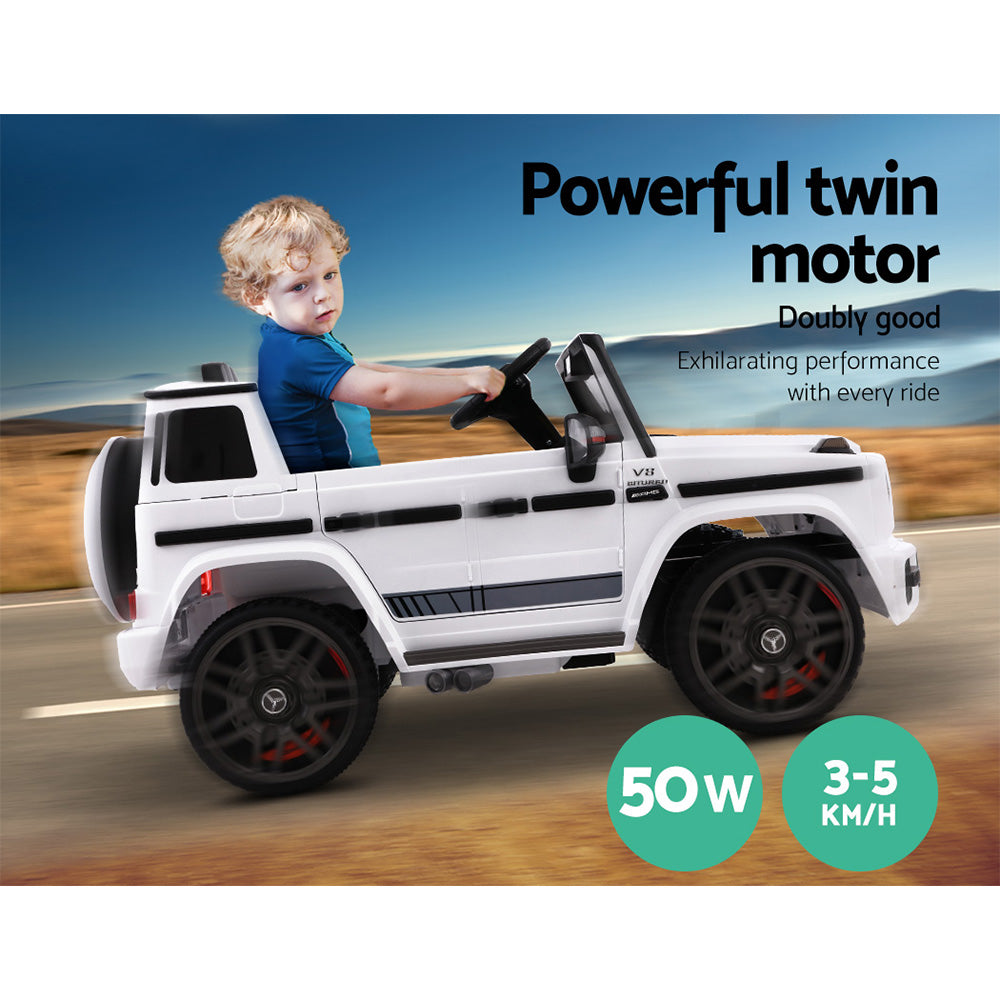 Kids Electric Ride On Car Mercedes-Benz Amg G63 Remote White