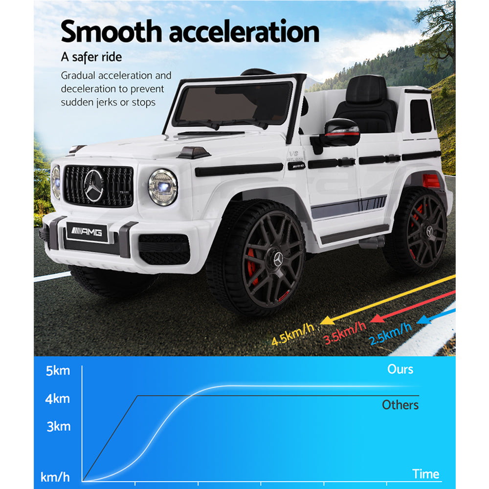 Kids Electric Ride On Car Mercedes-Benz Amg G63 Remote White