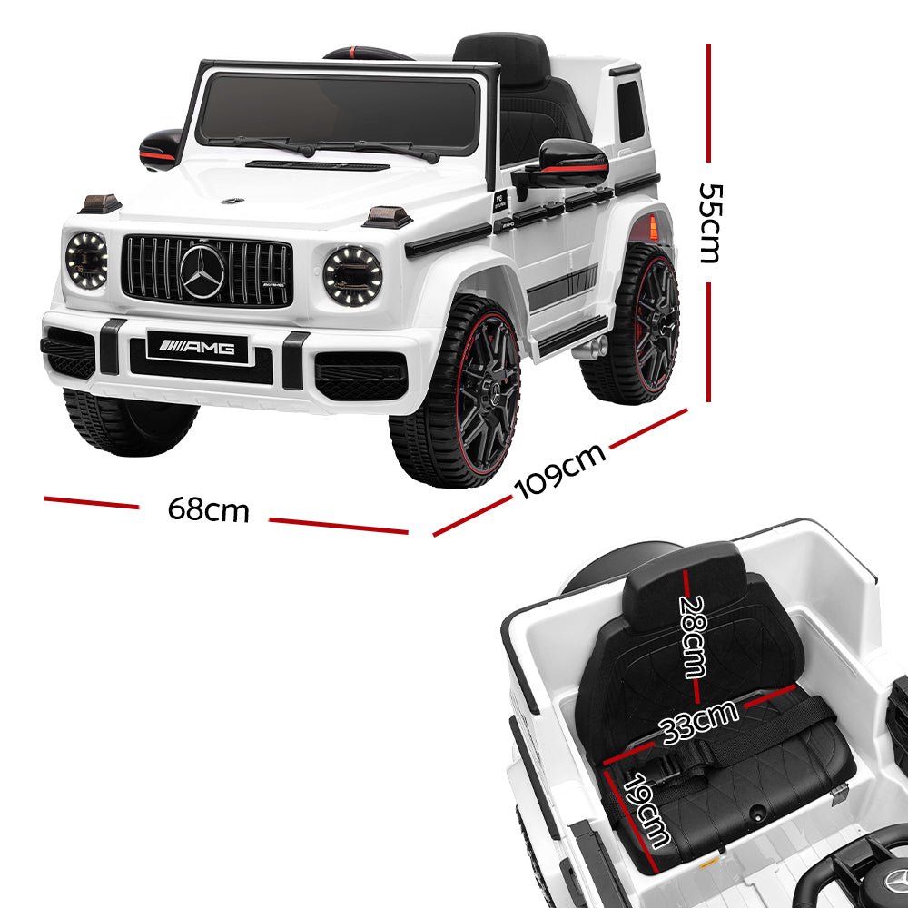 Kids Electric Ride On Car Mercedes-Benz Amg G63 Remote White