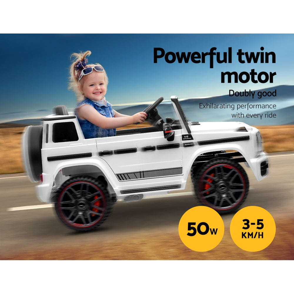 Kids Electric Ride On Car Mercedes-Benz Amg G63 Remote White