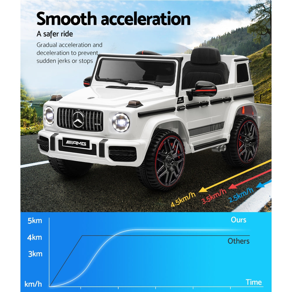 Kids Electric Ride On Car Mercedes-Benz Amg G63 Remote White