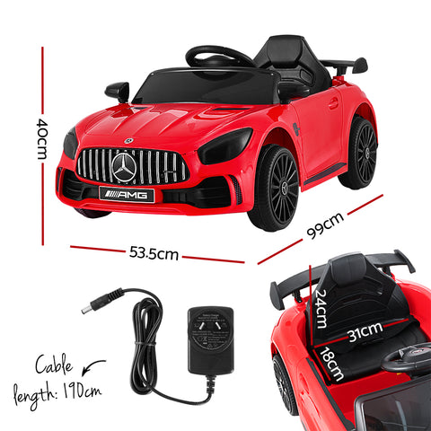 Kids Electric Ride On Car Mercedes-Benz Amg Gtr, Red