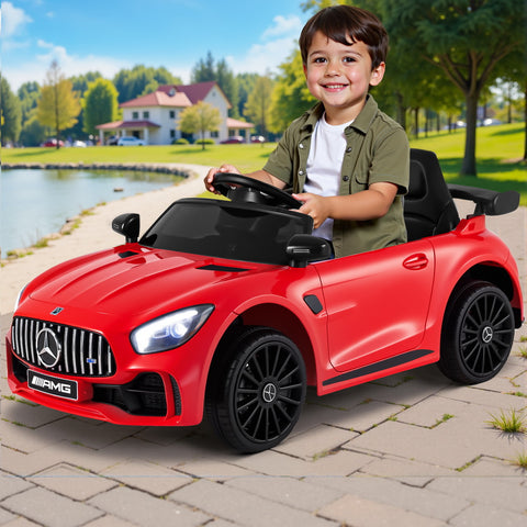 Kids Electric Ride On Car Mercedes-Benz Amg Gtr, Red