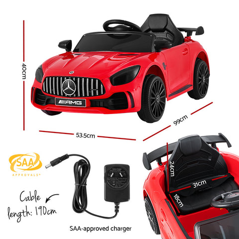 Kids Electric Ride On Car Mercedes-Benz Amg Gtr, Red