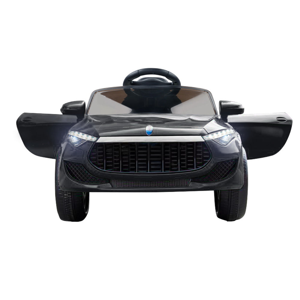 12V Black Kids Electric Ride-On Car with Music & Remote