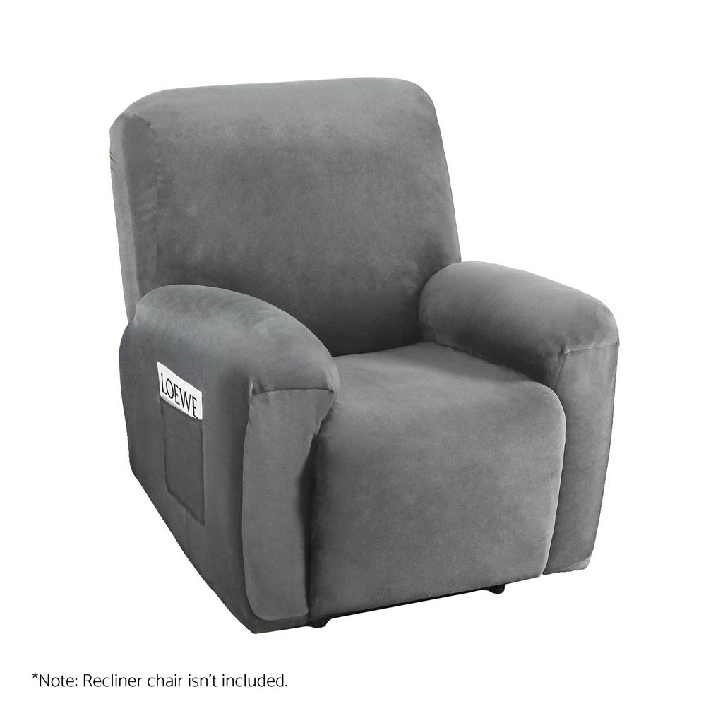 Recliner Chair Covers 1 Seater Velvet