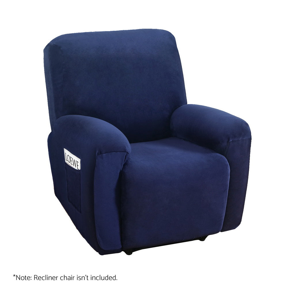 Recliner Chair Covers 1 Seater Velvet