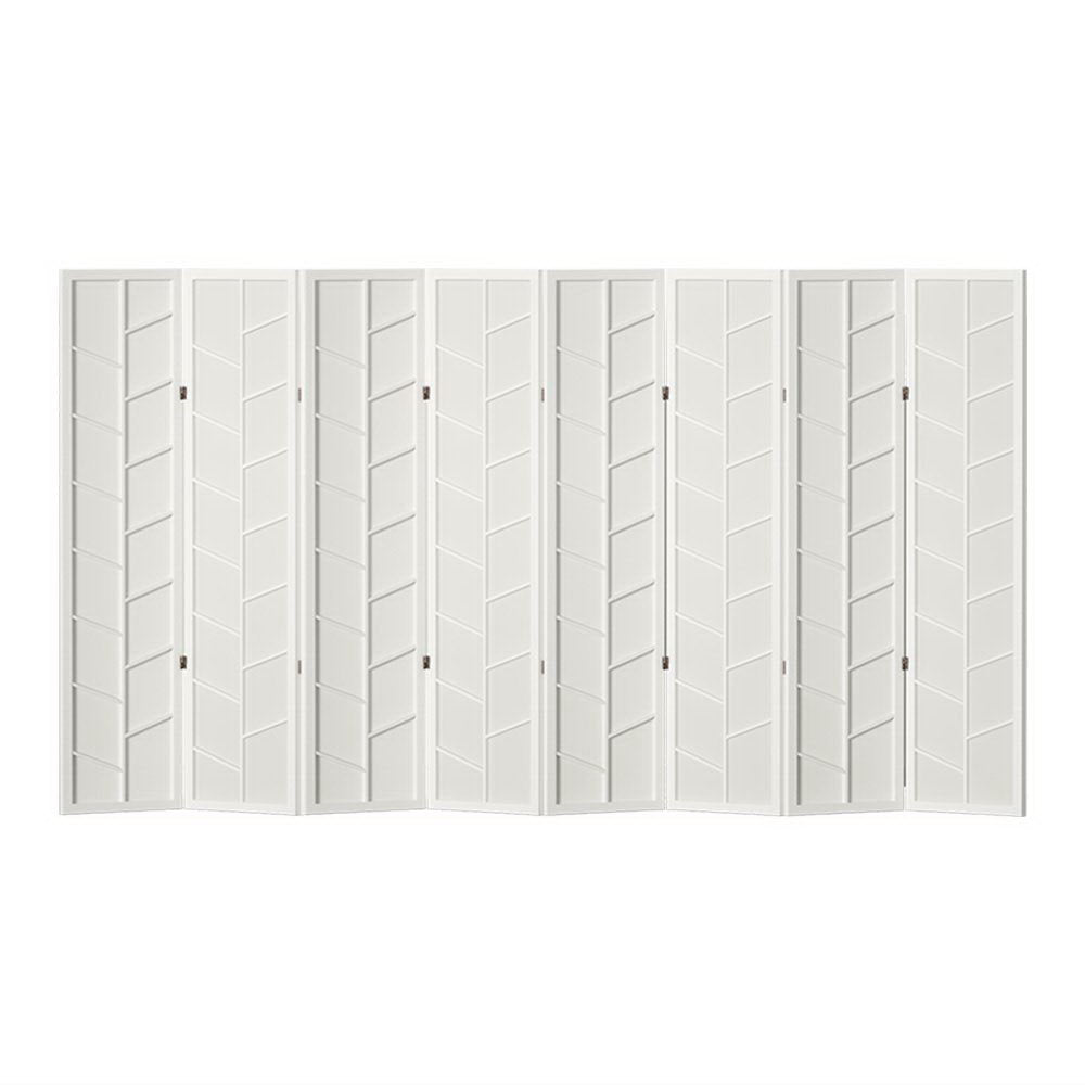 Room Divider Screen Privacy Wood Dividers Stand 8 Panel Archer White