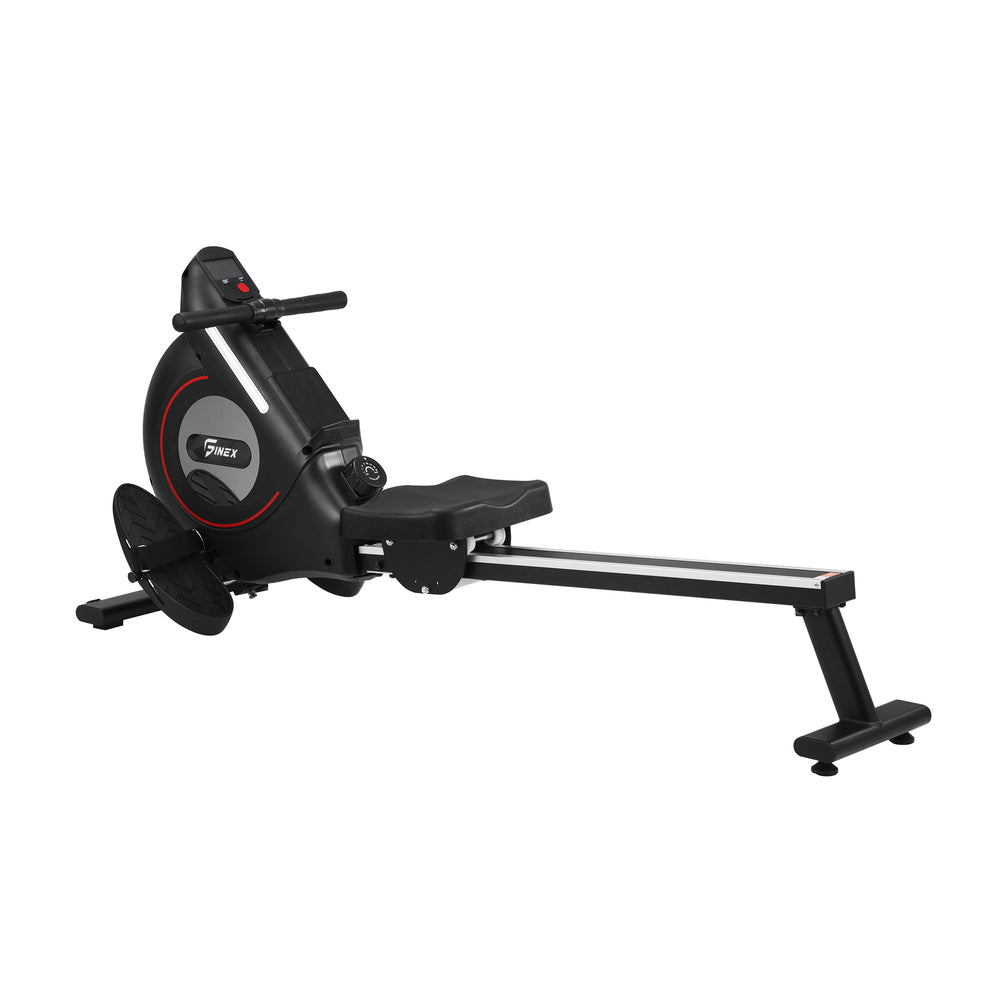 Rowing Machine Rower Magnetic Resistance Exercise Fitness Black