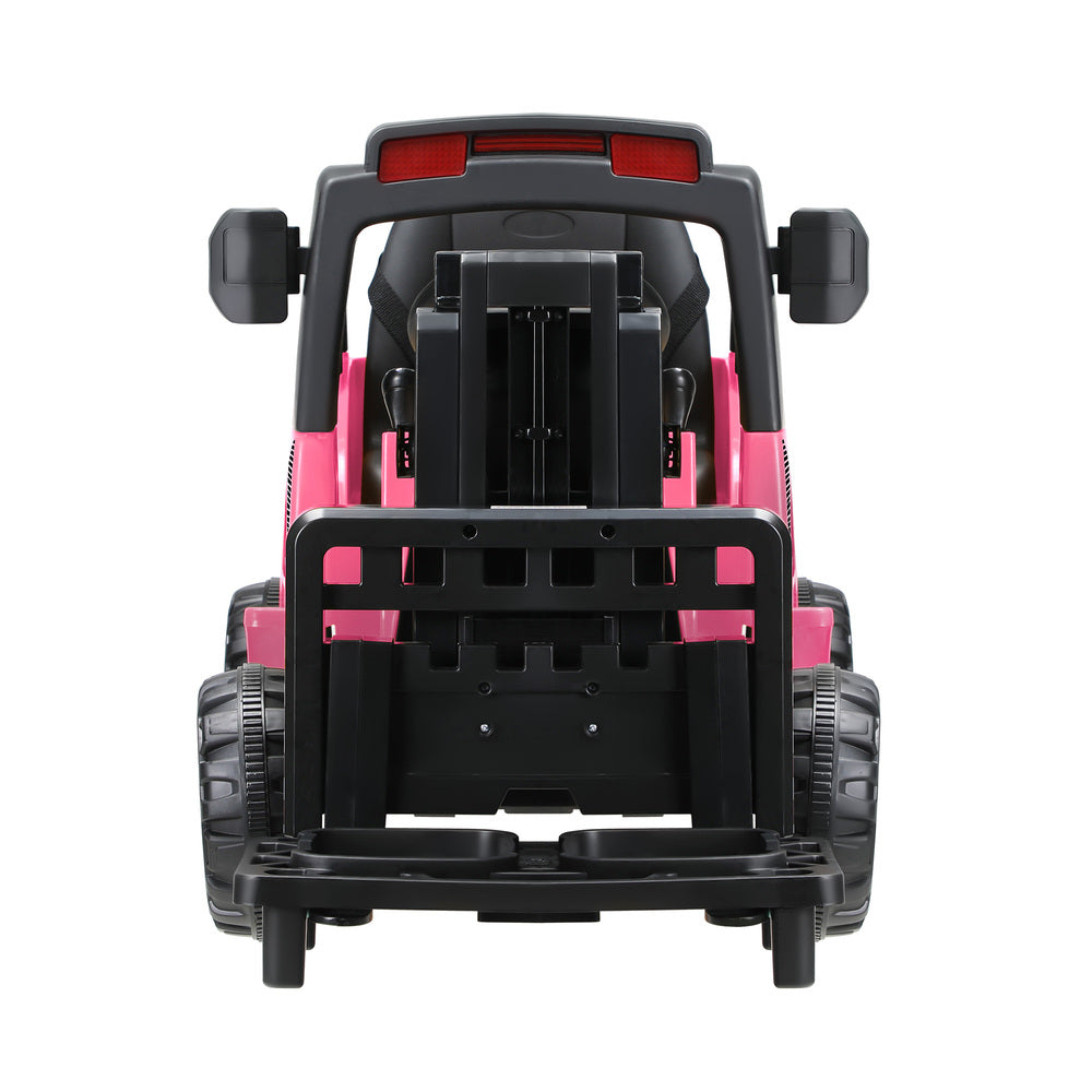 Ride-On Forklift Electric Car Toy for Toddlers Kids 12V Rechargeable Pink