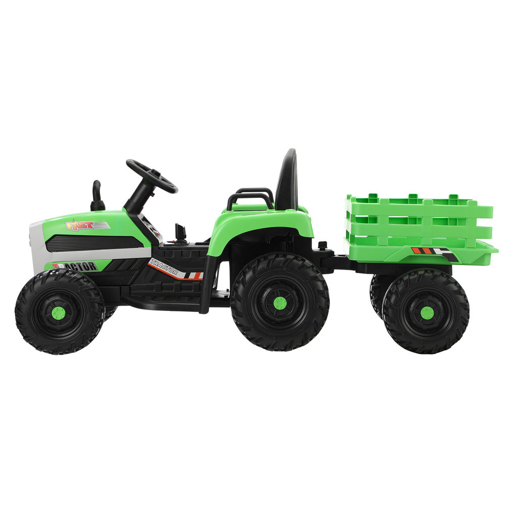 Kids Ride On Car Tractor 12V Toys Remote Control Green