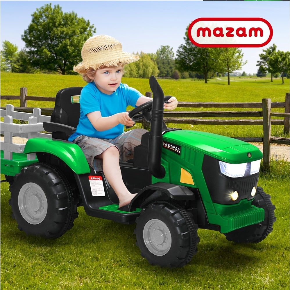 Kids Ride On Tractor Toy W/ Trailer Remote Battery Electric Operated Car