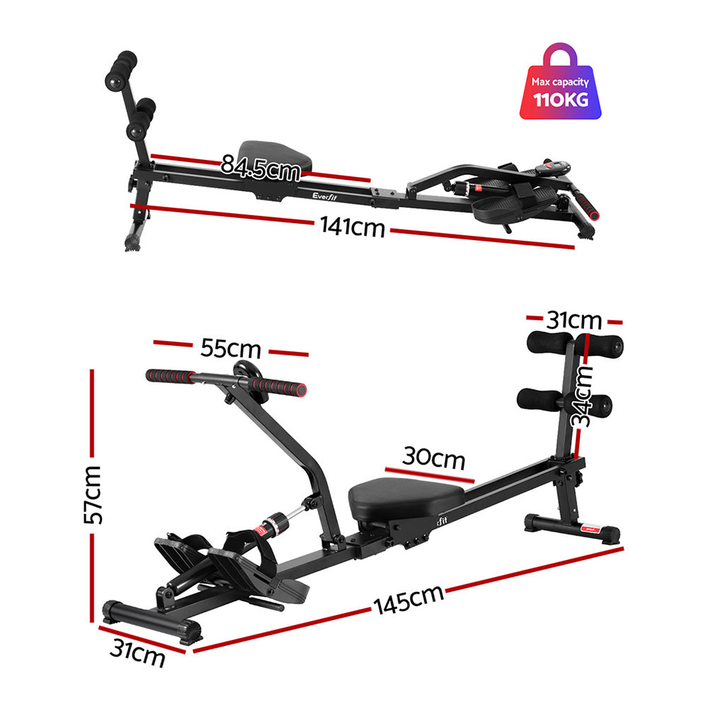 Durable Rowing Machine - 12 Resistance Levels for Home Gym