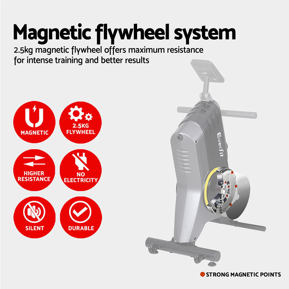 Rowing Machine 12 Levels Magnetic Rower Fitness Gym Cardio Workout