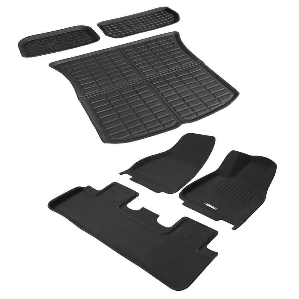 Car Rubber Floor Trunk Toolbox Cargo Mats For Tesla Model Y 2021-2023