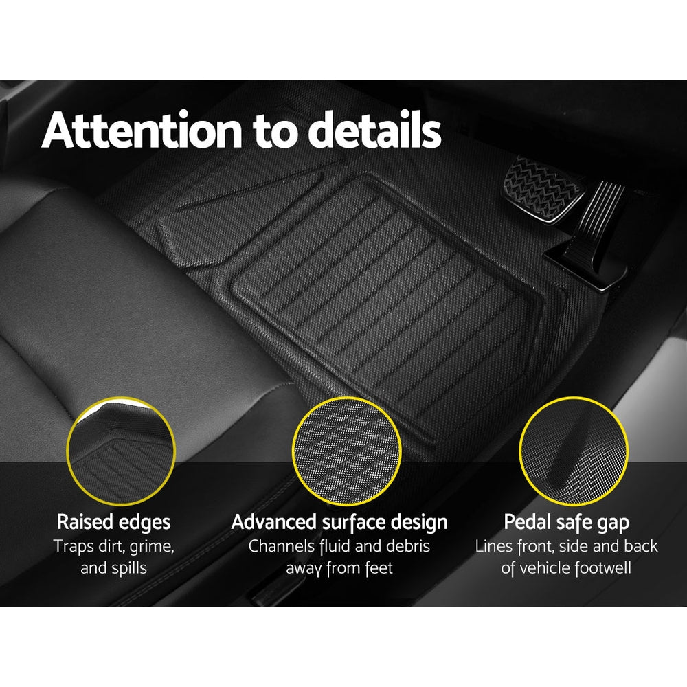 Car Rubber Floor Mats Front And Rear Compatible For Toyota Rav4 2019-2022