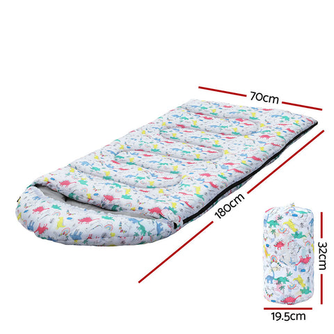 Kids Sleeping Bag 180cm Thermal for Camping & Hiking White