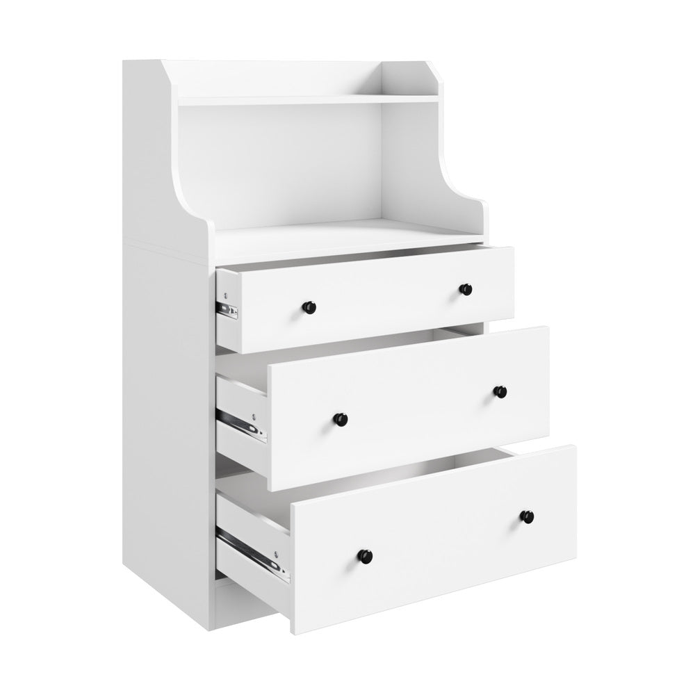 Sideboard Buffet Cupboard 3 Chest of Drawers White