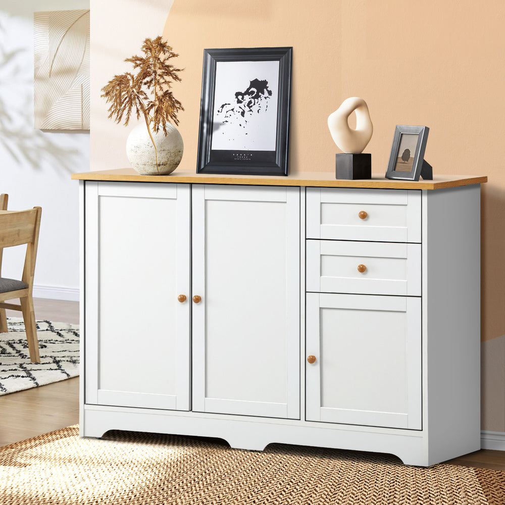 Versatile Buffet Sideboard: Hallway Storage with 2 Drawers and 2 Cabinets