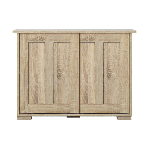 Elegant Sliding Doors: Sideboard Buffet Cabinet for Stylish Hallway Décor-Wood\White