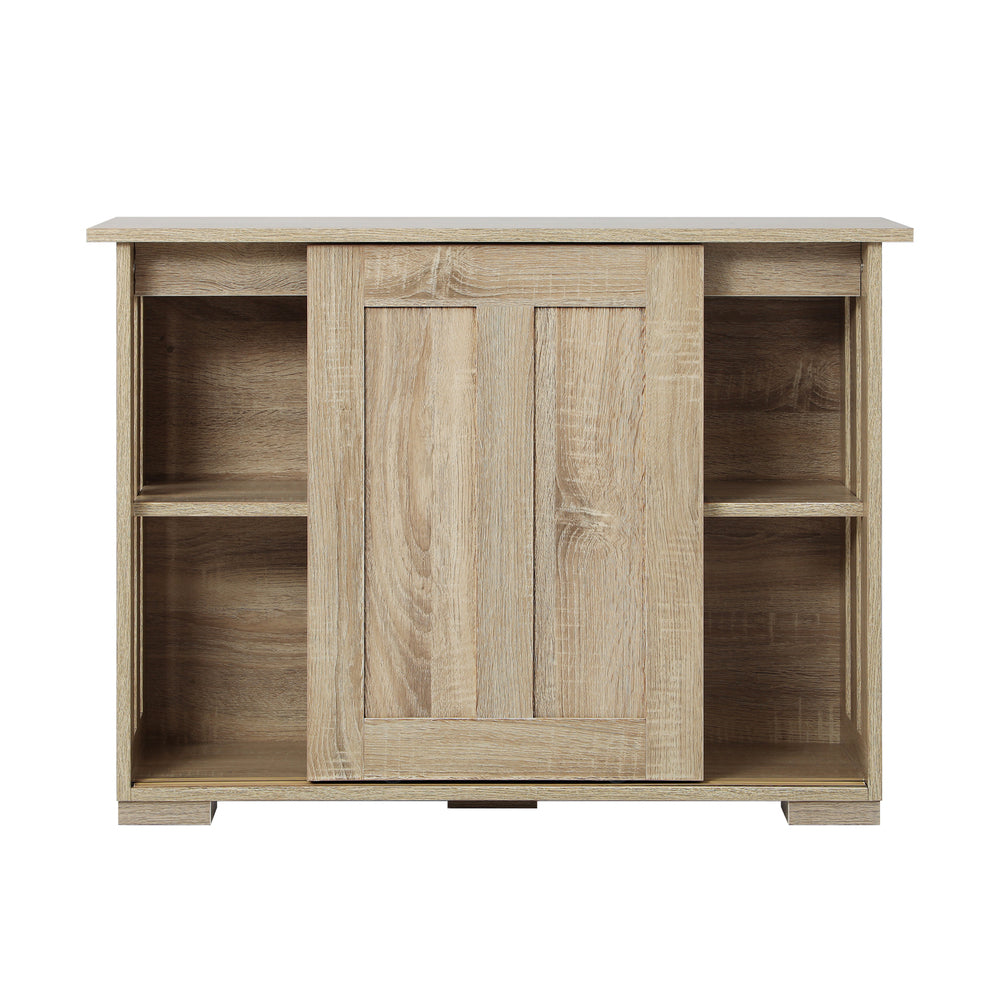 Elegant Sliding Doors: Sideboard Buffet Cabinet for Stylish Hallway Décor-Wood\White