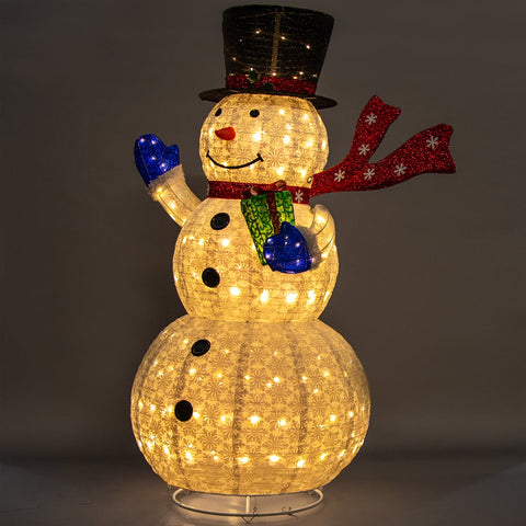 Christmas Snowman with Twinkle Lights White Indoor/Outdoor 180cmH