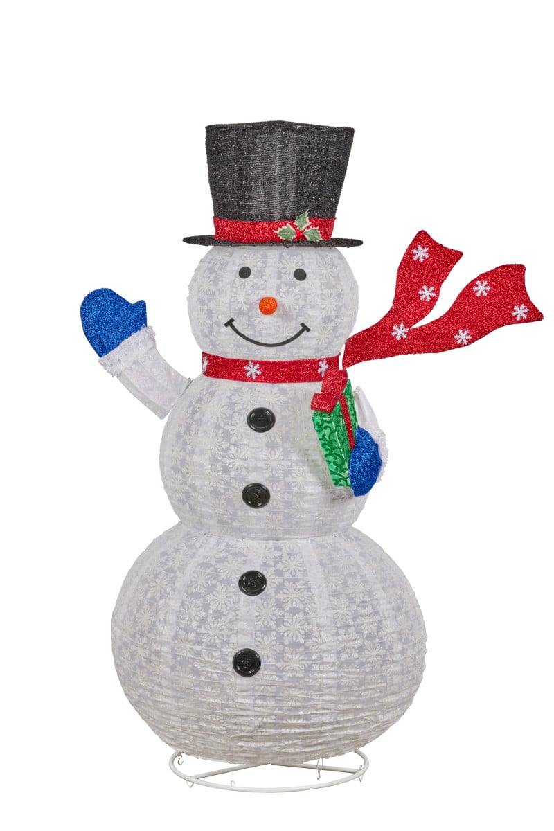 Christmas Snowman with Twinkle Lights White Indoor/Outdoor 180cmH