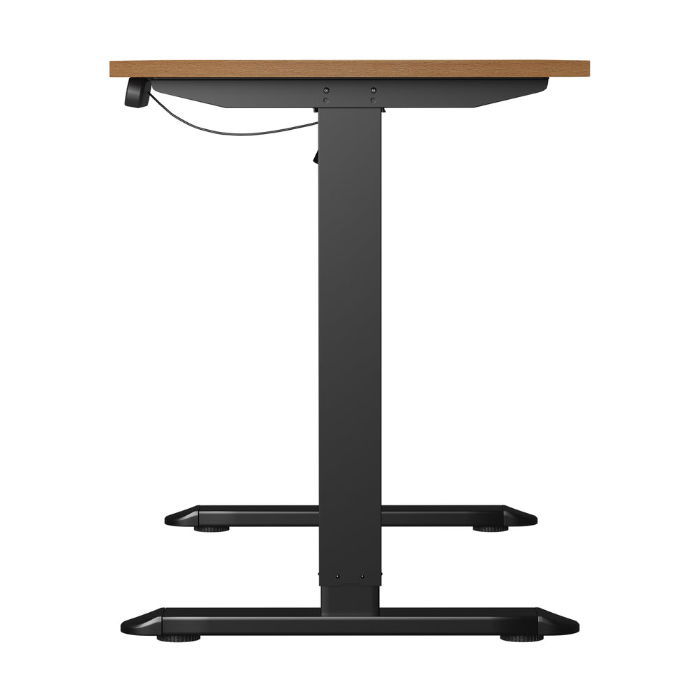 Electric Standing Desk Single Motor Black&Grey-Oak 140CM