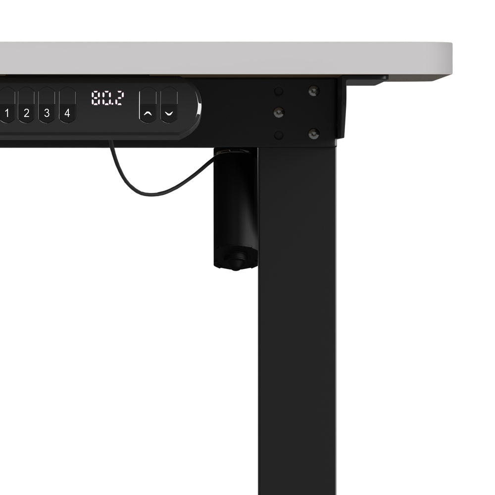 Electric Standing Desk Single Motor Black&Grey-Oak 140CM