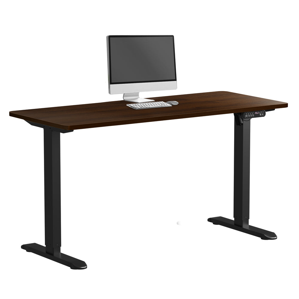 Electric Standing Desk Single Motor Black&Grey-Oak 140CM