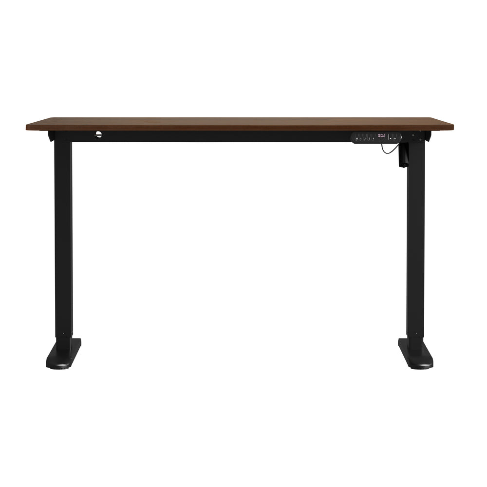 Electric Standing Desk Single Motor Black&Grey-Oak 140CM