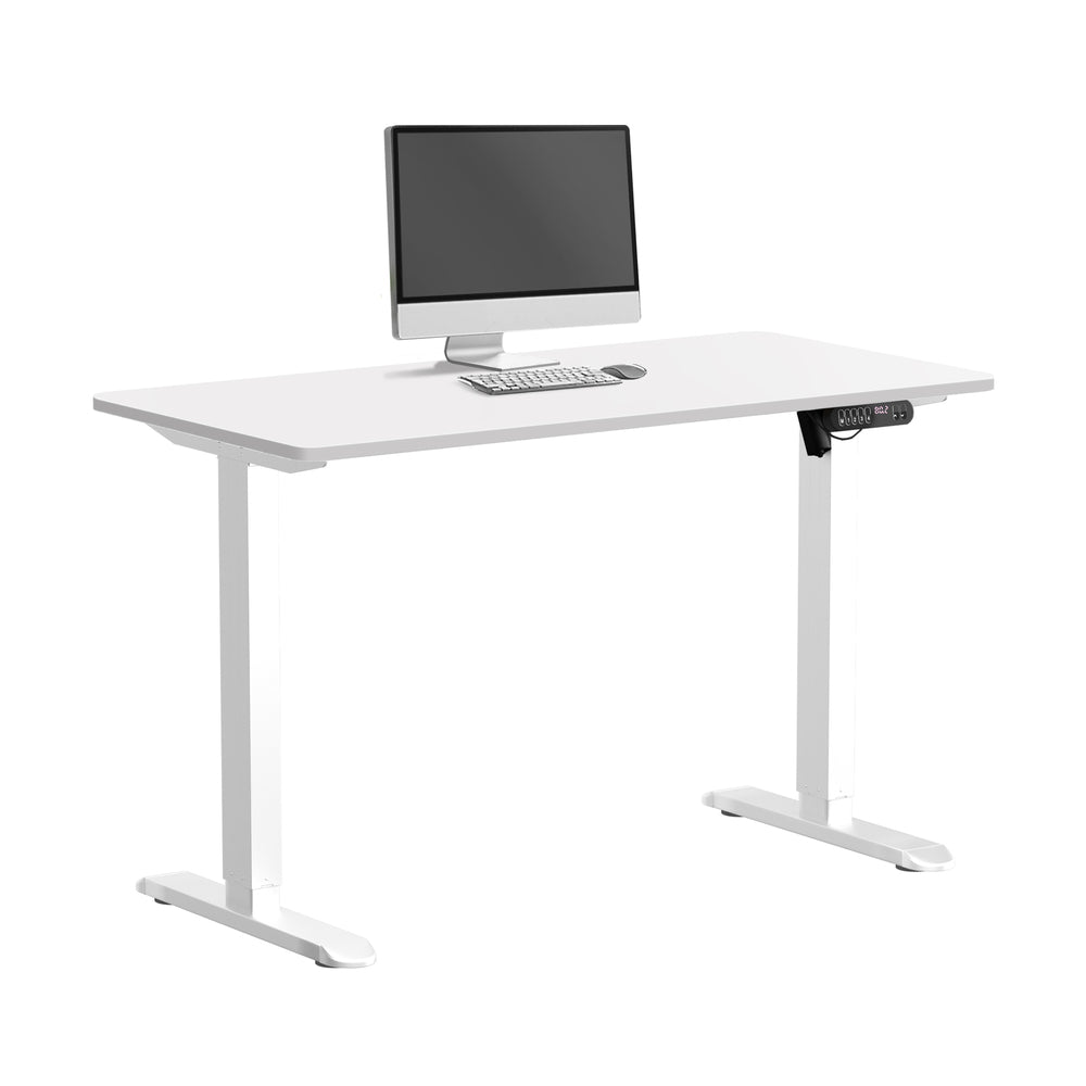 Electric Standing Desk Single Motor Black&Grey-Oak 140CM