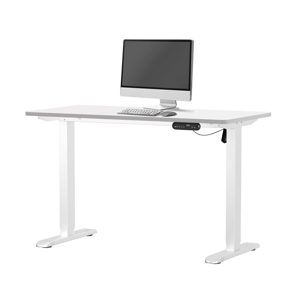 Electric Standing Desk Single Motor Black&Grey-Oak 140CM