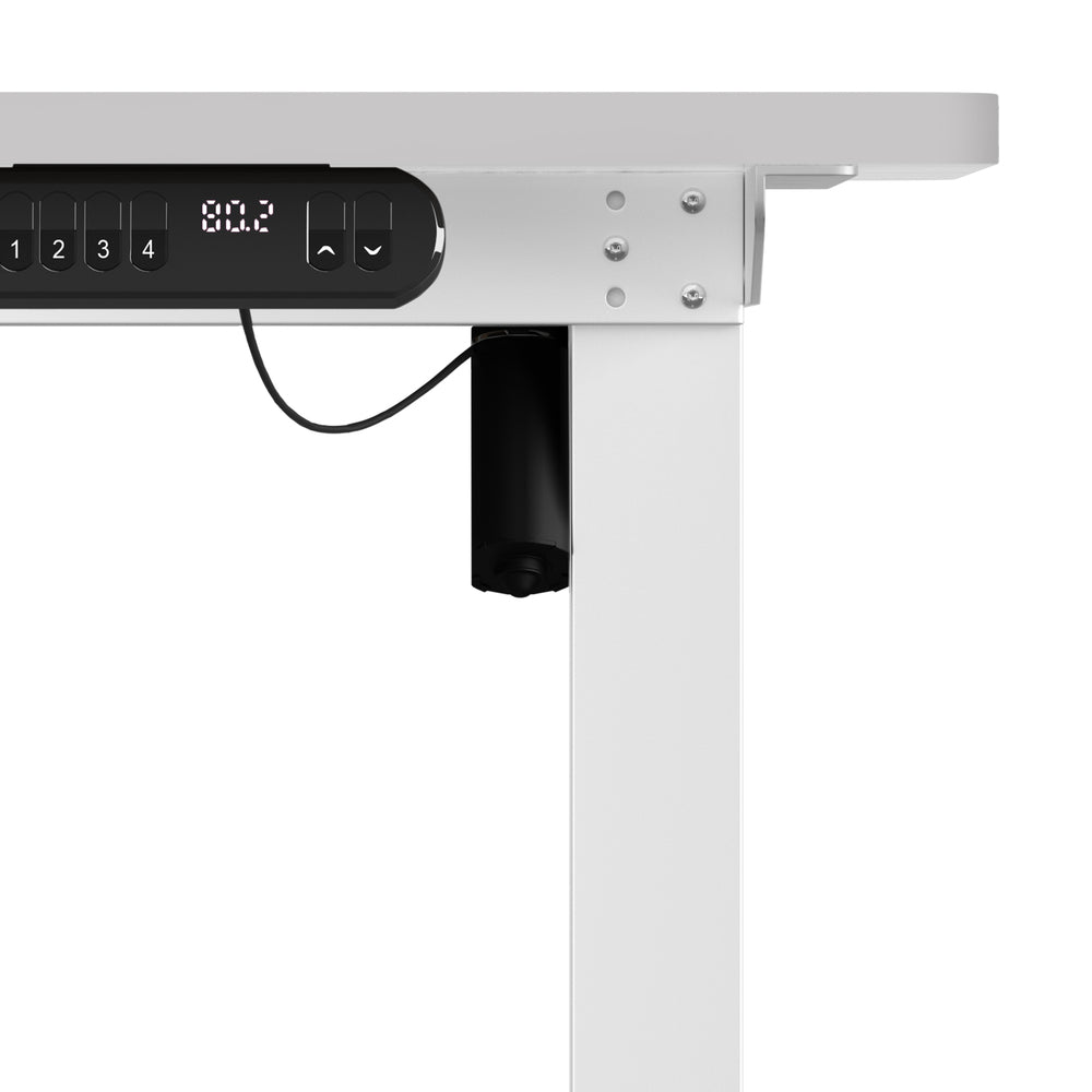 Electric Standing Desk Single Motor Black&Grey-Oak 140CM