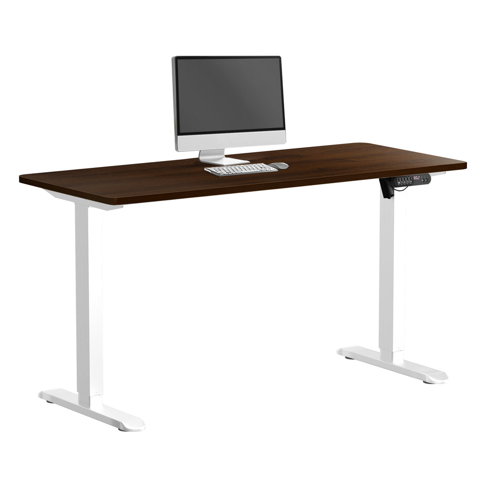 Electric Standing Desk Single Motor Black&Grey-Oak 140CM