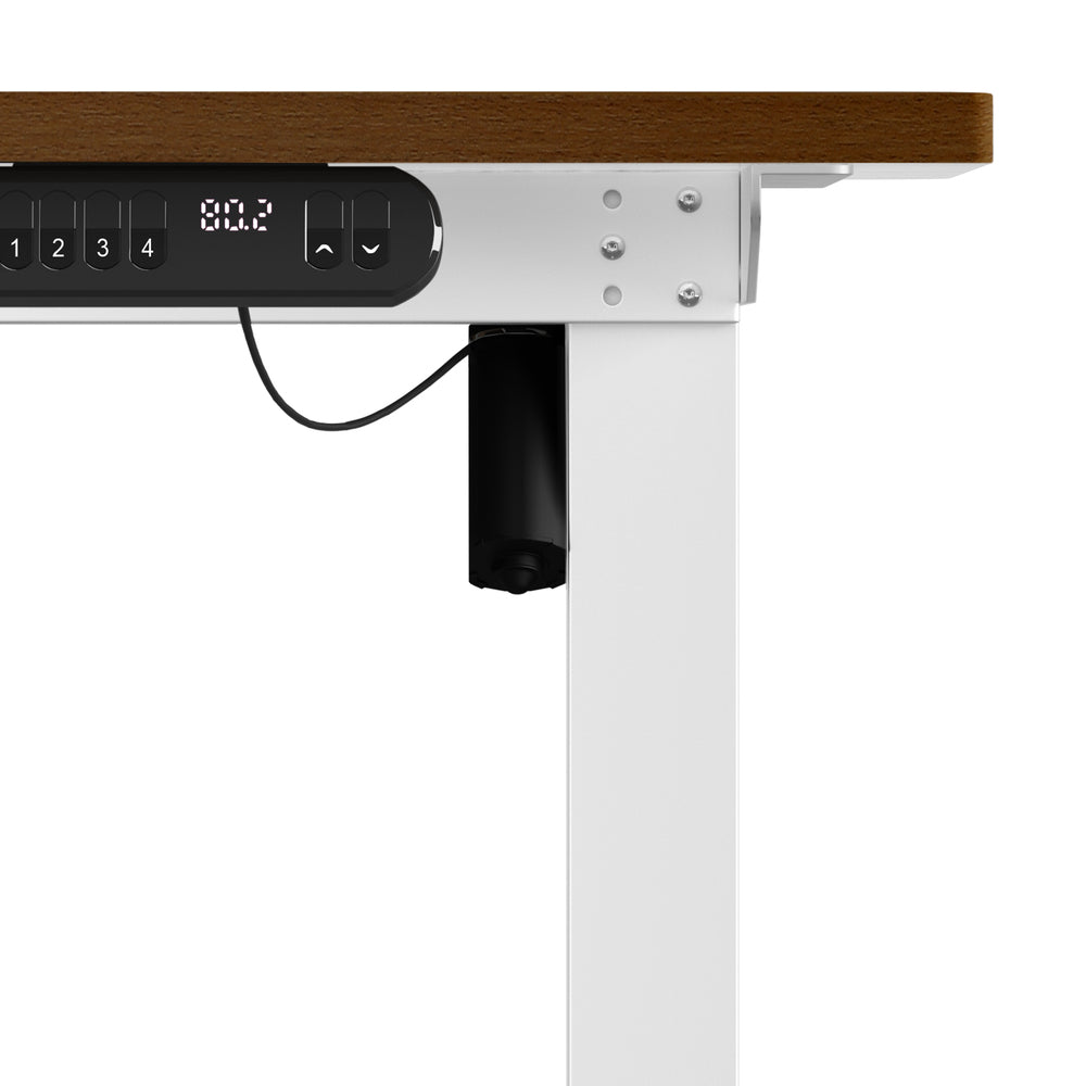 Electric Standing Desk Single Motor Black&Grey-Oak 140CM