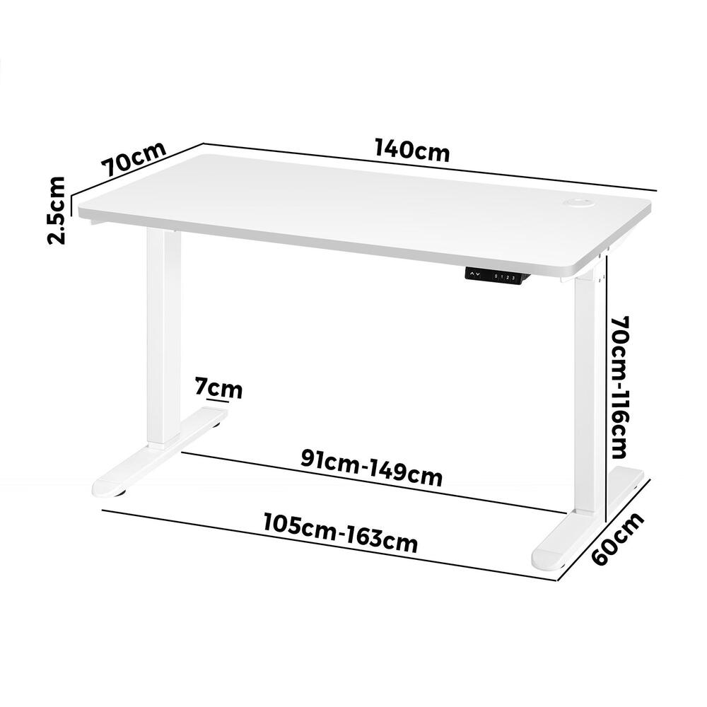 Standing Desk Electric Height Adjustable Motorised Sit Stand Desk Rise