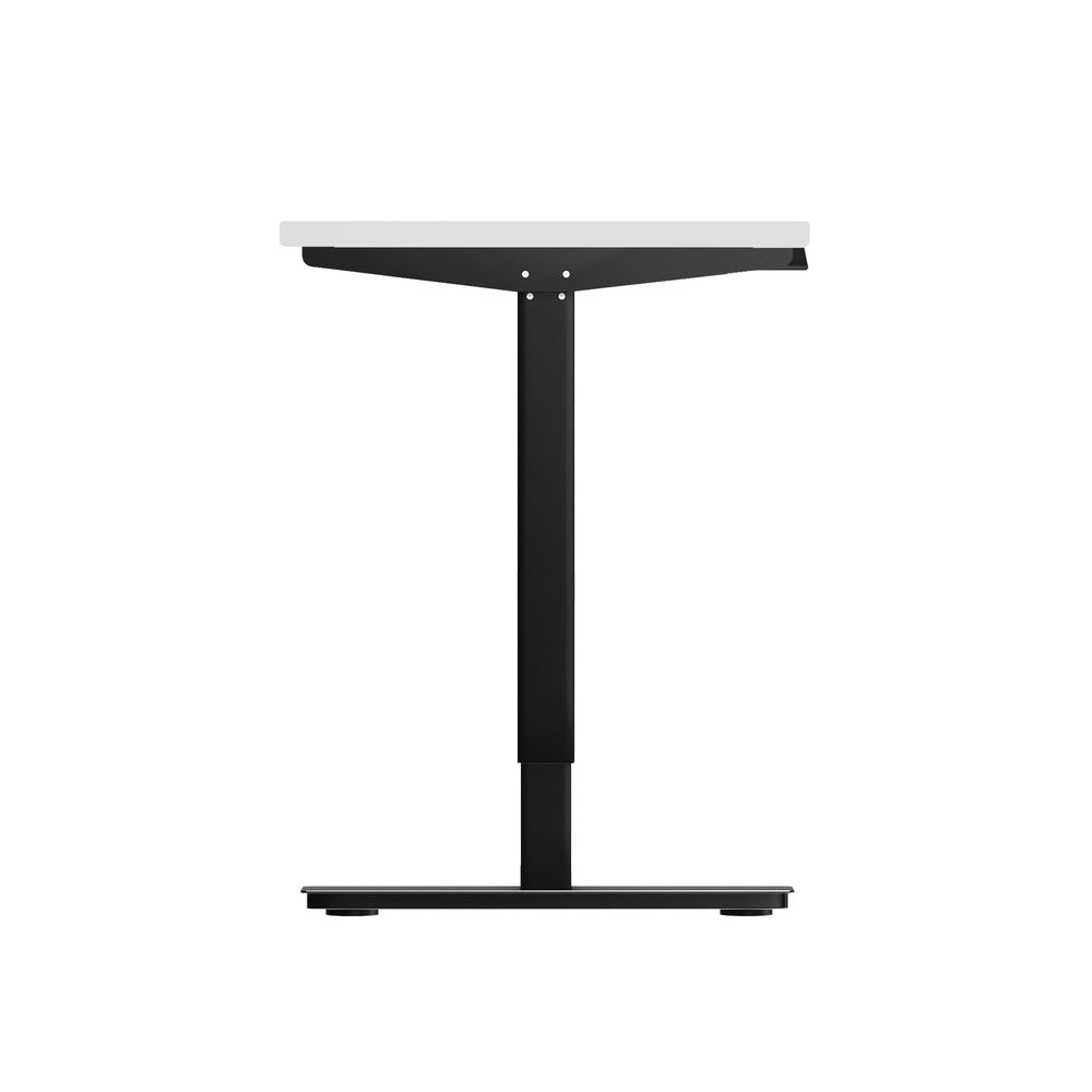 Electric Standing Desk Single Motor Height Adjustable Sit Stand Table Black and White 120cm